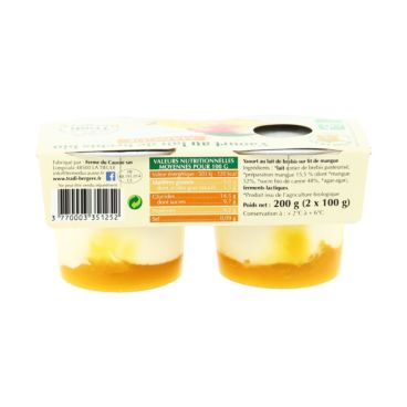 Yaourt Brebis Mangue 2x100g Bio