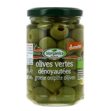 Olives Vertes Denoyautees 160g Bio